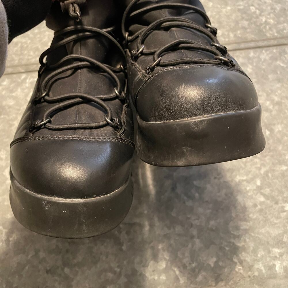 Prada Womens Drawstring Hiking Ankle Boots EU 37.5 US 7 Black Platform Chunky - Picture 3 of 10